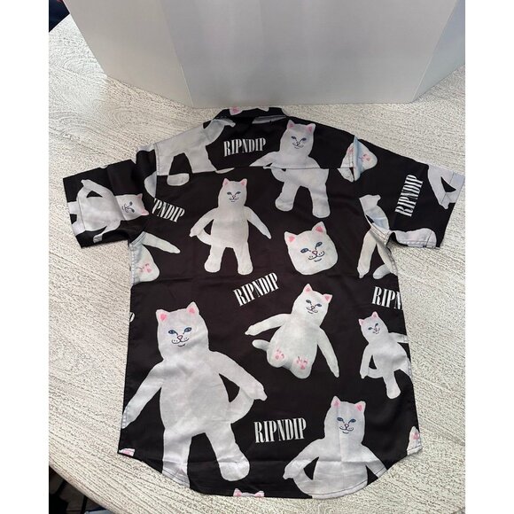 Ripndip 1 of 1 plush prototype one of a kind nylon button down large - Picture 4 of 4